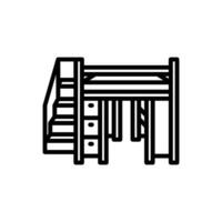 Loft Bed icon in vector. Logotype vector