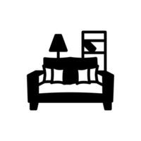 sofá icono en vector. logotipo vector
