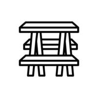 Picnic Table icon in vector. Logotype vector