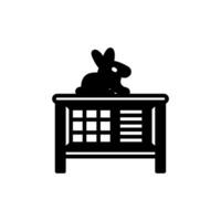 Rabbit Hutch icon in vector. Logotype vector