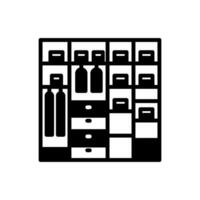 Cupboard icon in vector. Logotype vector