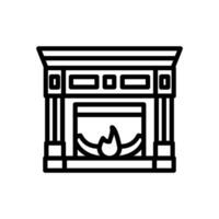 Fireplace icon in vector. Logotype vector