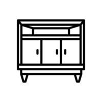 TV Table icon in vector. Logotype vector