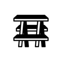 Picnic Table icon in vector. Logotype vector