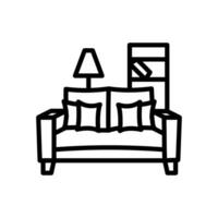 sofá icono en vector. logotipo vector