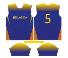Srilanka cricket team sports kid design or Sri Lankan cricket jersey design vector
