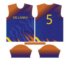 Srilanka cricket team sports kid design or Sri Lankan cricket jersey design vector