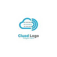plantilla de diseño de vector de logotipo de nube