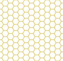 Decorative Illustrated Honey Bee Pattern. Illustration of honeycomb seamless pattern. Hexagon Pattern Background Design. vector