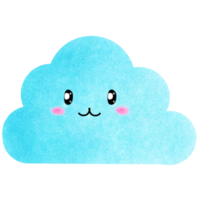 fofa colorida nuvens png