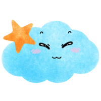 fofa colorida nuvens png