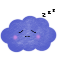 fofa colorida nuvens png