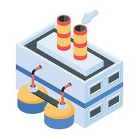 industrial equipo isométrica íconos vector