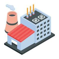 Industrial Equipment Isometric Icons vector