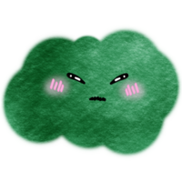 fofa colorida nuvens png