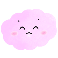 fofa colorida nuvens png