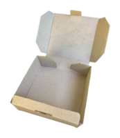 ouvert papier carton boîte isolé maquette png