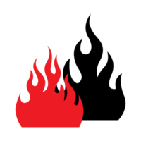 röd och svart brand element png