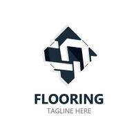 Flooring Logo design, custom Layer Vector elegant business store building