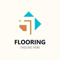 Flooring Logo design, custom Layer Vector elegant business store building