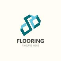 Flooring Logo design, custom Layer Vector elegant business store building