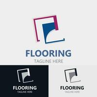 Flooring Logo design, custom Layer Vector elegant business store building