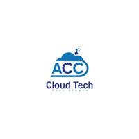 letter A C  C cloud logo. editable and easy to custom vector