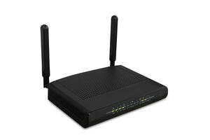 Wireless wi-fi router isolated white background, use clipping path photo