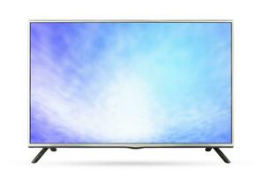 Television sky or monitor landscape isolated on white background, use clipping path photo