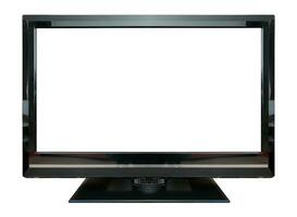 lcd televisión monitor aislado en blanco antecedentes. foto