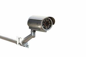 CCTV Security camera isolated white background. photo