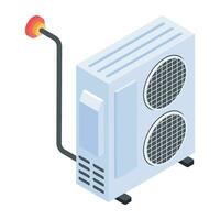 Easy to use isometric icon of chiller vector