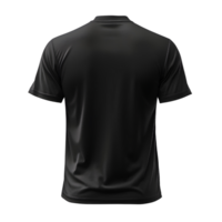 Black Short Sleeve T-Shirt Back View for Mockup Purposes, ai generated png