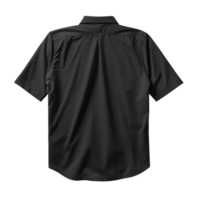 Short Sleeve Collared Black Shirt Mockup Back view, ai generated png