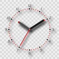 Watch dial on a background with a shadow. Vector illustration