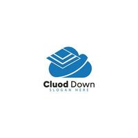 Download and upload vector icon. Flat sign for mobile concept and web design. Cloud with arrow up and down simple solid icon - vector