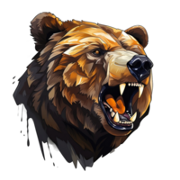 Grizzly Bear No Background Image Applicable to any context Perfect for Print on Demand Merchandise png