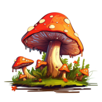 Mushroom No Background Image Applicable to any Context Great for Print on Demand Merchandise png