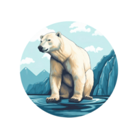 Polar Bear No Background Applicable to any Context Great for Print on Demand Merchendise png