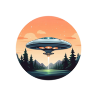 UFO UAP No background image applicable to any context perfect for print on demand merchandise png