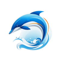 Cartoon Dolphin No Background Image Applicable to any context Perfect for Print on Demand Merchandise png