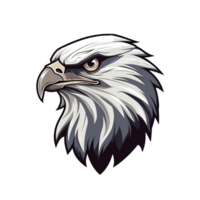 Cartoon Bald Eagle No Background Image Applicable to Any Context Great for Print On Demand Merchandise png