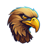 Cartoon Bald Eagle No Background Image Applicable to Any Context Great for Print On Demand Merchandise png