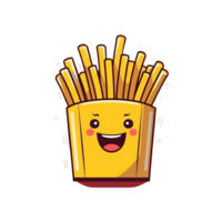 Cartoon French Fries No Background png