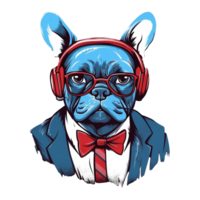 Cartoon French Bulldog No Background Applicable to any context Great for Print on Demand png