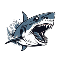 Cartoon Shark no background image applicable to any context perfect for print on demand merchandise png