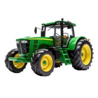 un aislado verde tractor en un transparente antecedentes png