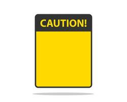 Danger sign isolated. Warning label empty template vector. vector