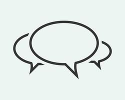 Talk bubble speech icon. Blank empty bubbles vector design elements. Chat on line symbol template. Dialogue balloon sticker silhouette.