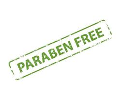 Paraben free stamp vector texture. Rubber cliche imprint. Web or print design element for sign, sticker, label.